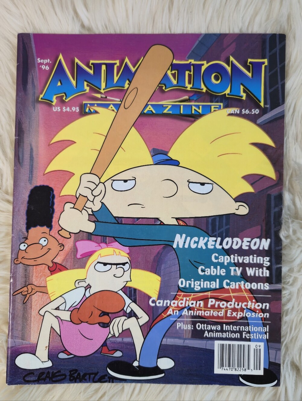 Vintage 1996 Animation Magazine Nickelodeon Arnold Helga Gerald Rare Cartoon Iss